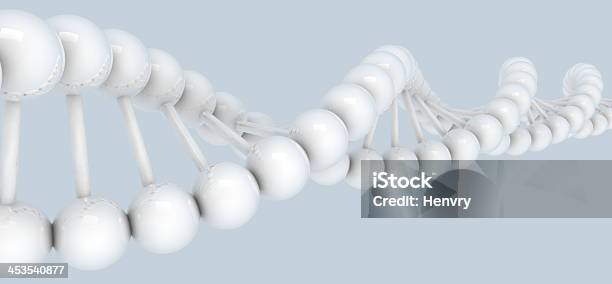 Blanco Modelo De Adn Foto de stock y más banco de imágenes de ADN - ADN, Abstracto, Acero