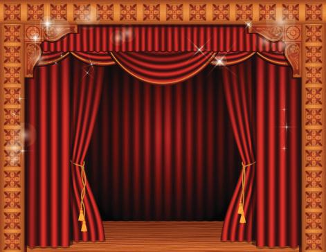 Theatre Stage With Curtains