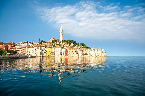 Cityscape of Rovinj - costal town on Istrian penisula (Istria, Croatia).