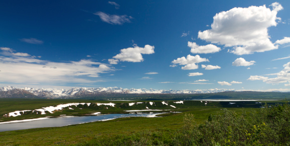 Panoramic view over the Svinafellsjokull glacier in Skaftafell National Park, Iceland.