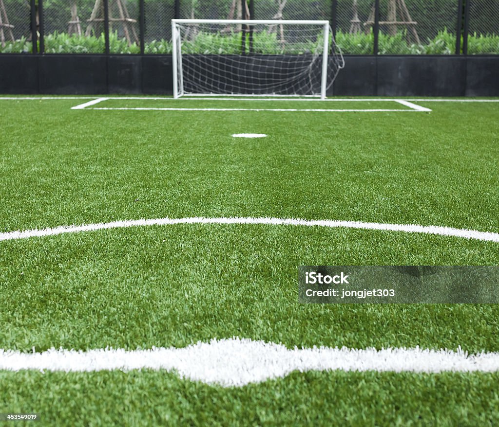Campo de fútbol de hierba - Foto de stock de Fútbol libre de derechos