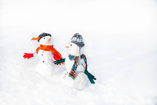 snowmen stock photo