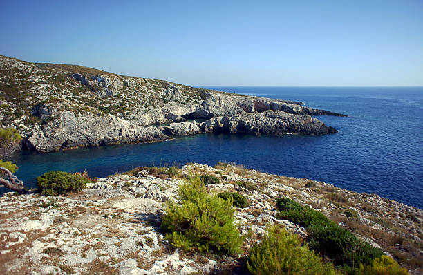 istock rocks on coast at Zakynthos island 453551179