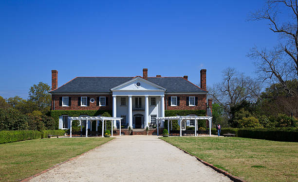 plantación boone hall - southern mansion fotografías e imágenes de stock