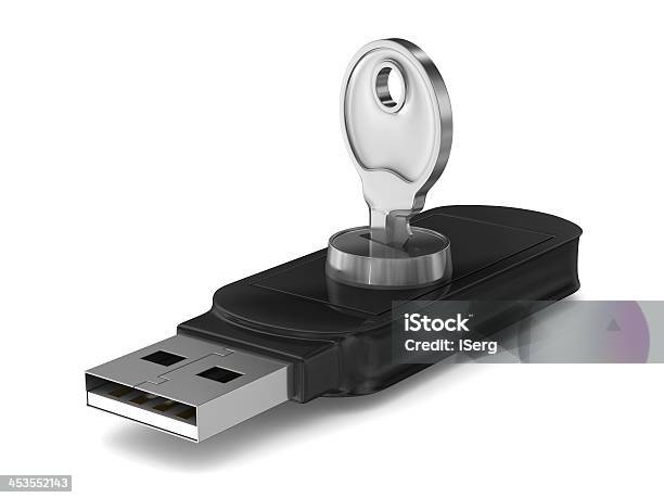 Unidad Flash Usb Sobre Fondo Blanco Imagen 3d Aislada Foto de stock y más banco de imágenes de Accesibilidad