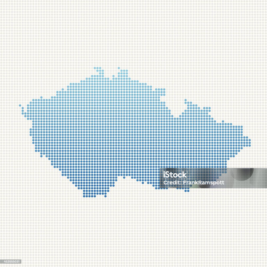 República Checa mapa Punto azul de patrón - arte vectorial de Azul libre de derechos