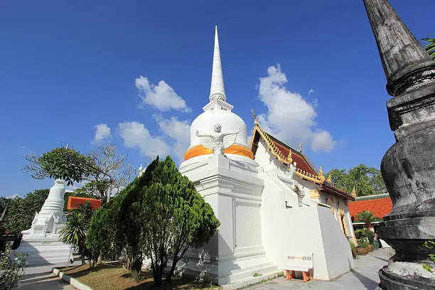 Photo of White Garuda on the Pagoda