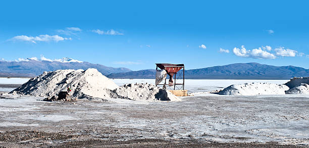 noroeste de argentina-las salinas grandes paisaje del desierto - northwest frontier fotografías e imágenes de stock