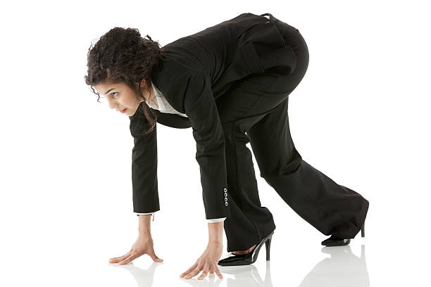 istock Businesswoman ready for competition 453556619