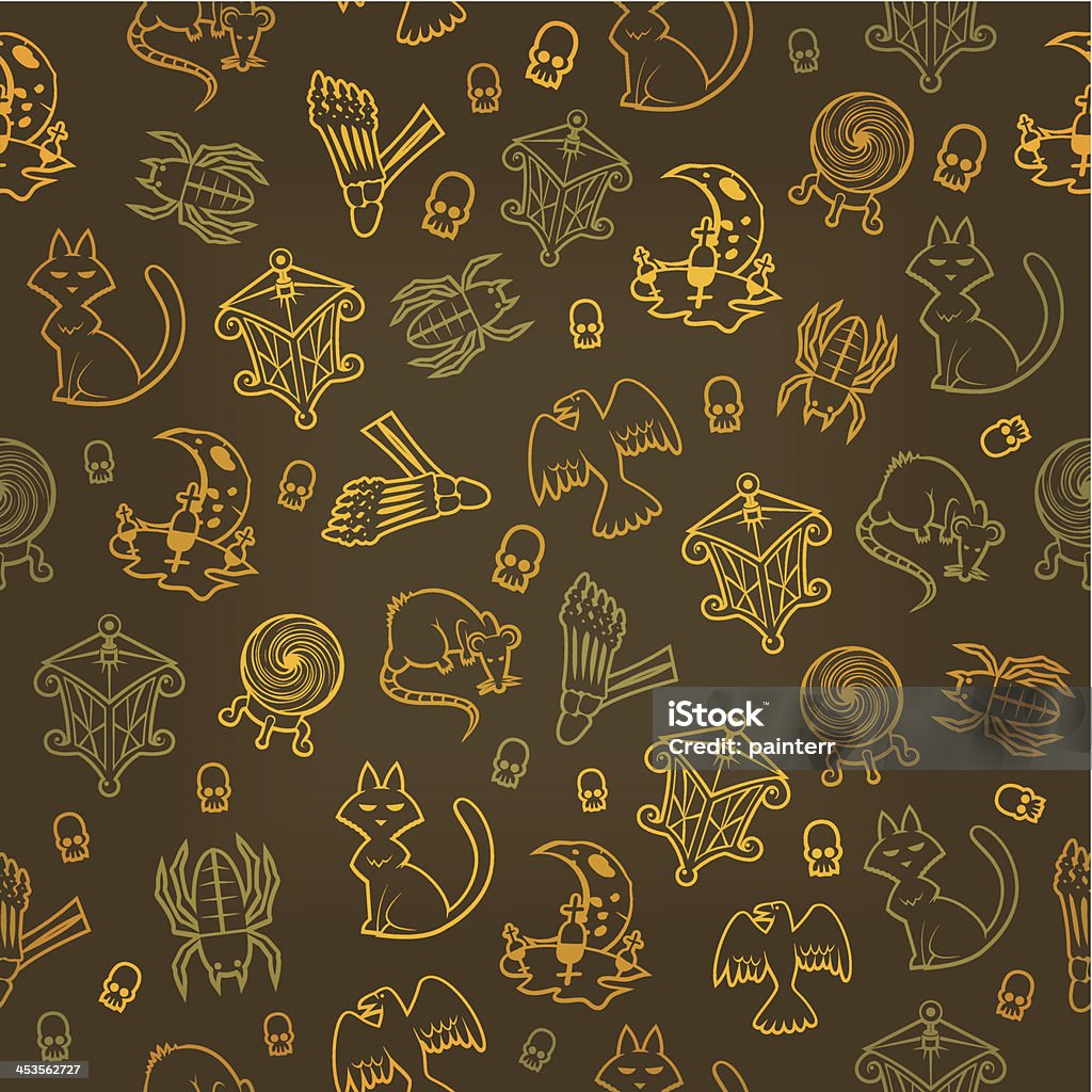 Halloween seamless background. Vector illustration Halloween seamless background vintage colors. Animal Markings stock vector