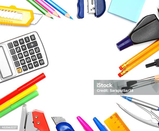 School Tools Stock Photo - Download Image Now - Business, Calculator, Collection