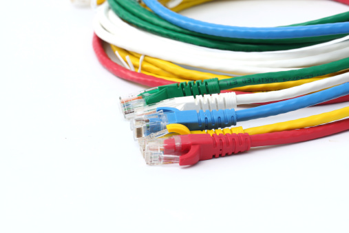 colorful UTP ethernet cables LAN