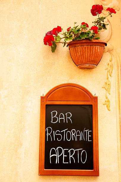 istock Blackboard Outside, Restaurant, Bar, Open, Tuscany, Italy 453568935