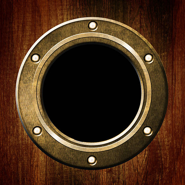 istock Wood background with porthole 453570757