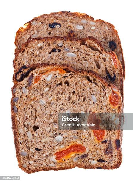 조각 통밀 빵 말린 과일 갈색에 대한 스톡 사진 및 기타 이미지 - 갈색, 건강한 식생활, 건조 식품
