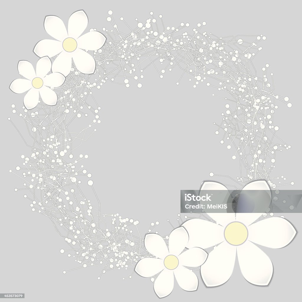 Libro Blanco de fondo de flores de diseño de la tarjeta - arte vectorial de Gypsofila libre de derechos