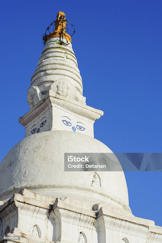 Swayambhunath Mosteiro no Nepal - Royalty-free Arcaico Foto de stock