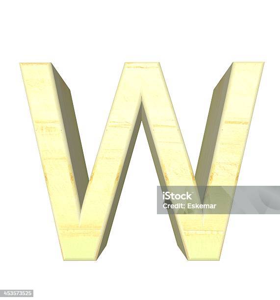 Letter W Stock Photo - Download Image Now - Alphabet, Brown, Cut Out