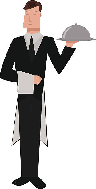 butler vector art illustration