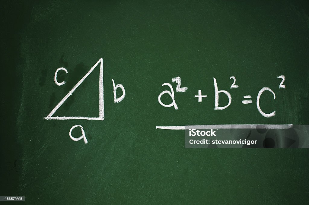 Pythagorean theorem - Foto de stock de Pitágoras libre de derechos