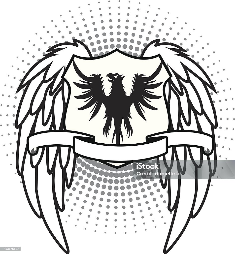 Apantallamiento alas eagle - arte vectorial de Ala de animal libre de derechos