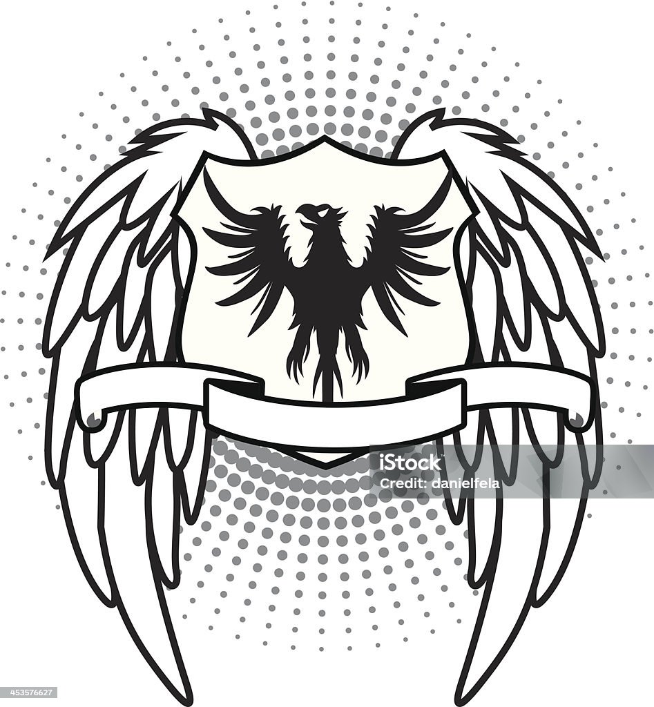 Ailes aigle écusson - clipart vectoriel de Aigle libre de droits