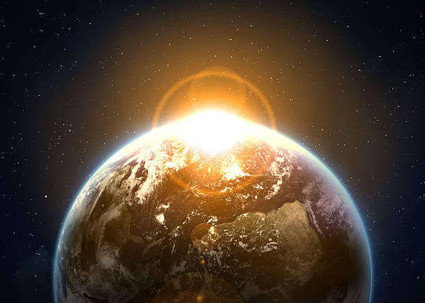 istock Earth with the rising sun 453576879