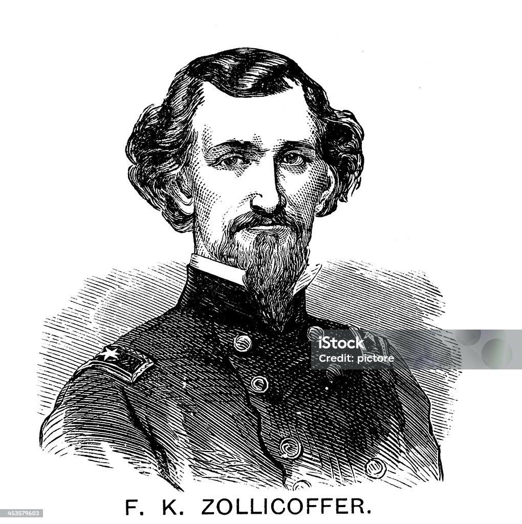 Felix Kirk Zollicoffer, Stany Zjednoczone Kongresmen z Tenessee. - Zbiór ilustracji royalty-free (Akwaforta)