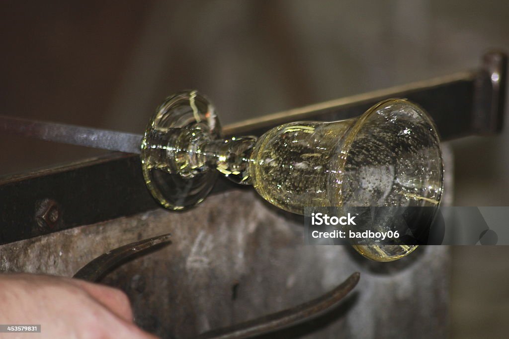 handicraft the manufacture of a glass by a master glassmaker in biot in the Maritime Alps Biot Stock Photo