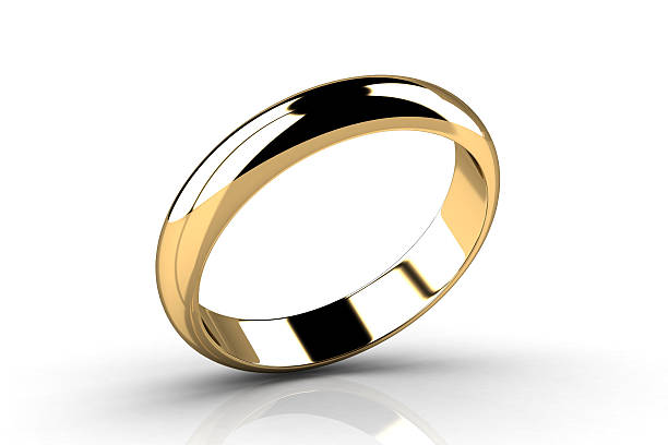 istock The beauty wedding ring on white background 453580375