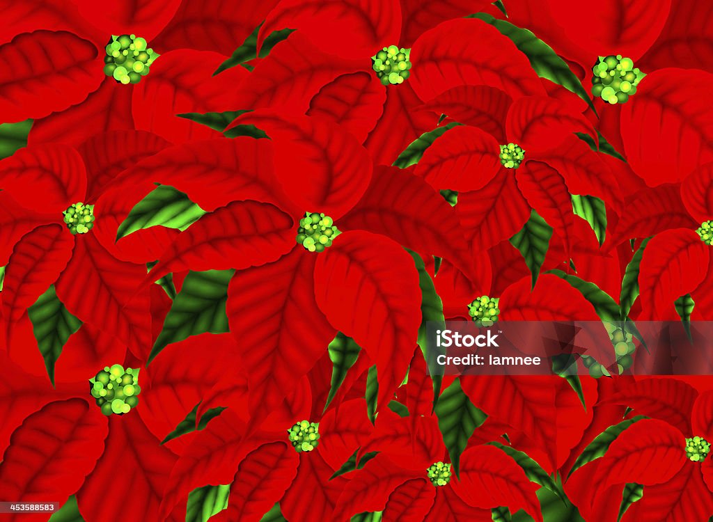 Weihnachtsstern-Blumen Muster Hintergrund für Weihnachten. - Lizenzfrei Blatt - Pflanzenbestandteile Stock-Illustration