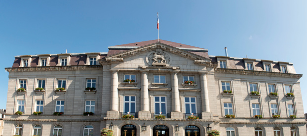 city hall of Gueret, prefecture of La creuse department