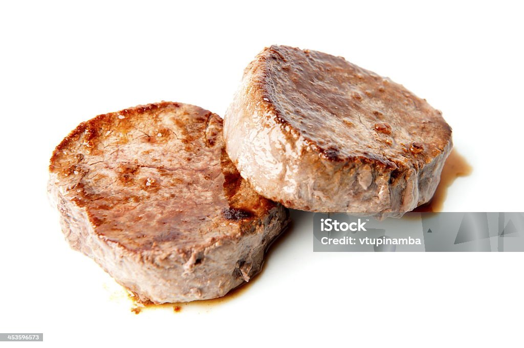 Medallion of fillet Mignon Two pieces of Medallion fillet Mignon Beef Stock Photo