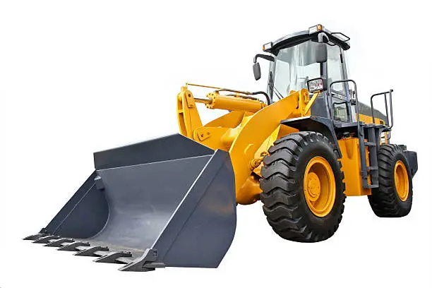 Front-end loader isolated on white background
