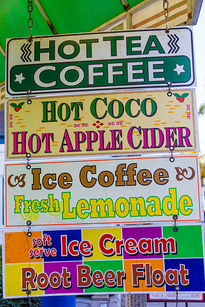 Colorful Refreshment Signs in California (P)