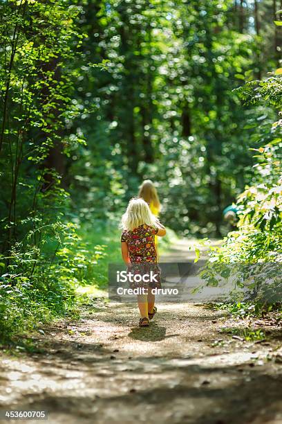 Foto de Menina Na Floresta e mais fotos de stock de 2-3 Anos - 2-3 Anos, Aluno de Jardim de Infância, Andar