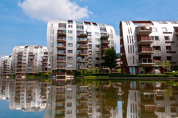 istock Beautiful Modern Architecture Residential Apartment Buildings 453600897