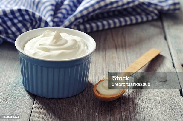 Greek Yogurt Stock Photo - Download Image Now - Sour Cream, Bowl, Yogurt