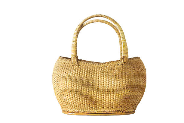 istock vintage weave wicker basket isolated on white background 453607667