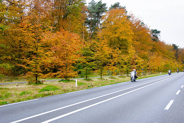istock Moterbikes driving on country road. 453607999