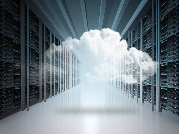 il cloud computing concetto di rete - network server tower rack computer foto e immagini stock