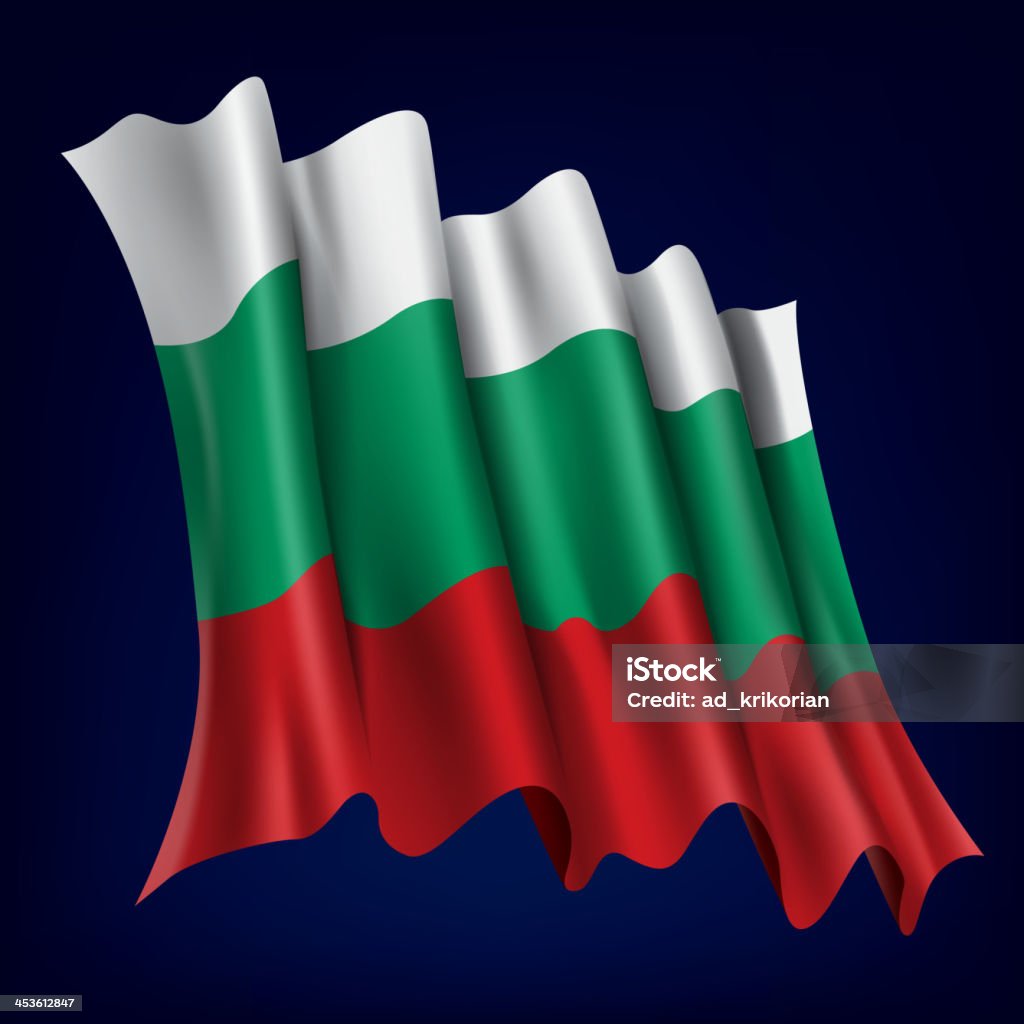 Bułgaria, Flaga Bułgarii - Grafika wektorowa royalty-free (Bawełna)