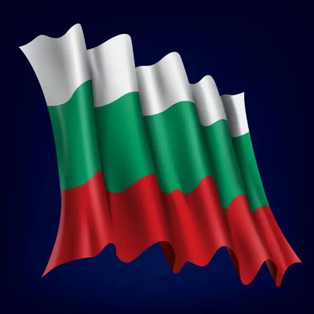 Vector illustration of Bulgaria, Bulgarian Flag