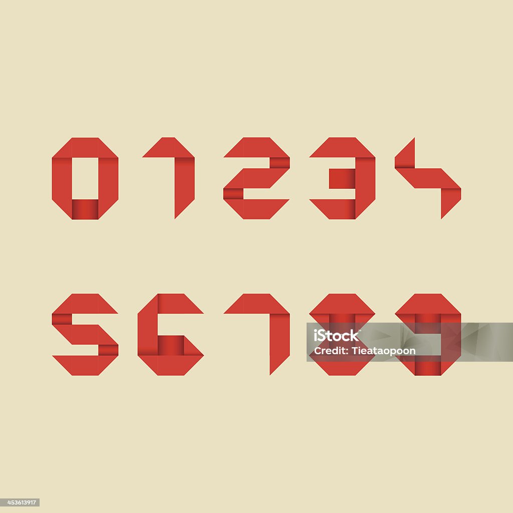 Number In Ribbon Pattern Ribbon Number Vector Stock Illustration - Download Image Now - Alphabet ...