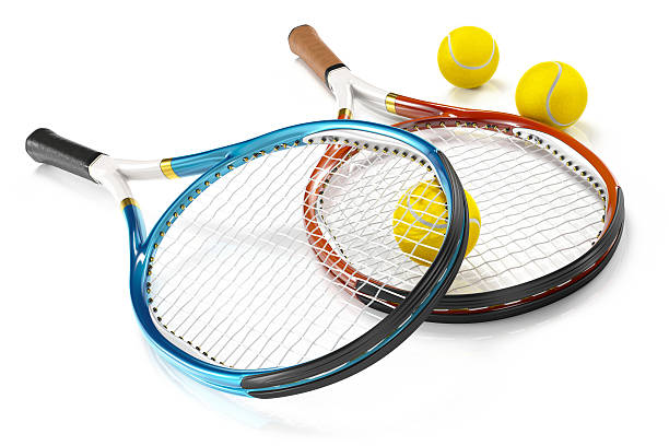 raquetas de ténis com bolas - tennis tennis racket racket tennis ball imagens e fotografias de stock
