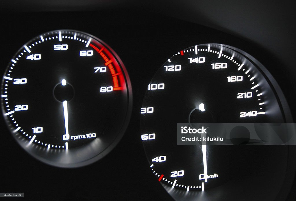 Velocímetro e tachometer - Royalty-free Atividade Foto de stock