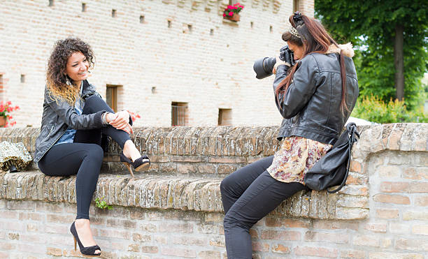 istock Female Photographer and model 453620407