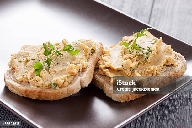 Toast With Hummus Stock Photo - Download Image Now - Hummus - Food, Toasted Bread, Chick-Pea