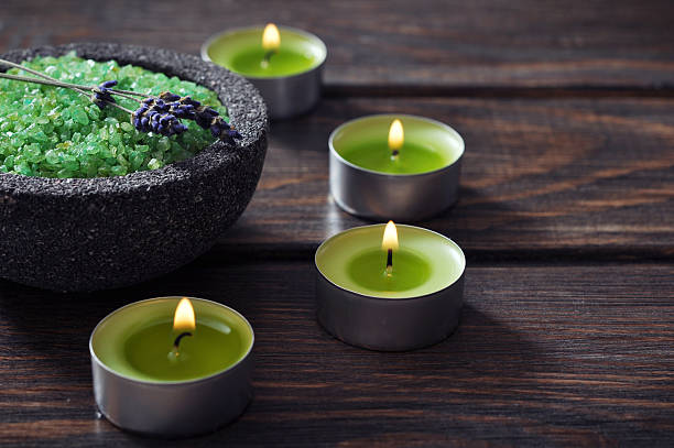 istock Sea salt in stone bowl 453624189