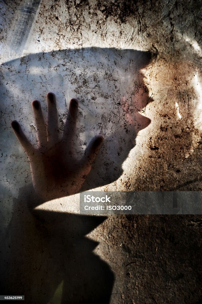 Man Behind Dirty Window Stock Photo - Download Image Now - Detective,  Paranormal, Bizarre - iStock
